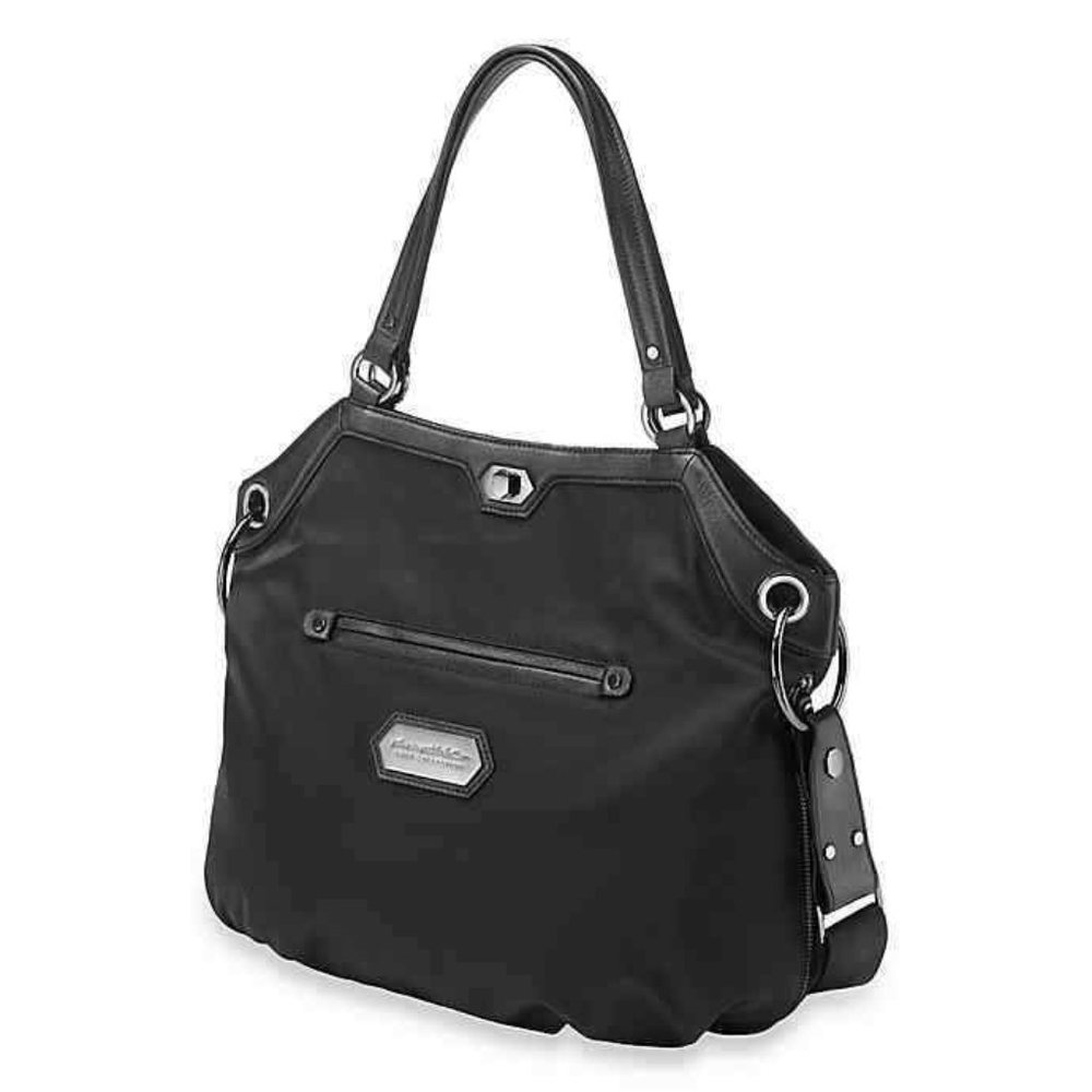 Petunia Pickle Bottom $320 Halifax Hobo Black Chai Tea Cake Baby Bag Pad NWOT !